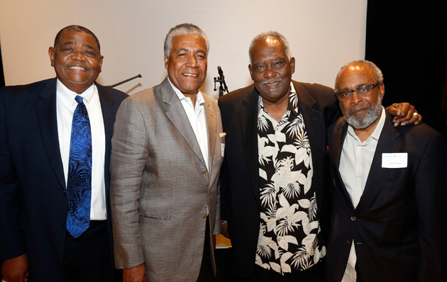 L-r: Dennis Dickerson, Godfrey Dillard, David Williams and Lucius Outlaw (Steve Green/Vanderbilt)