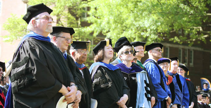 several professors in regalia