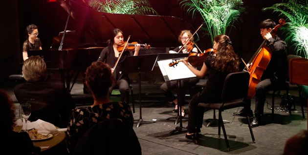 The Music City Quintet, composed of Blair School undergraduates, won first place in the Chamber Music competition. (Steve Green/Vanderbilt)