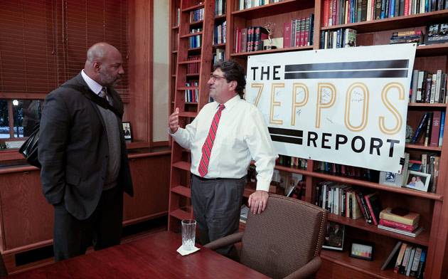 Jelani Cobb, the Ira B. Lipman Professor of Journalism at Columbia University, and Chancellor Nicholas S. Zeppos. (Vanderbilt University)