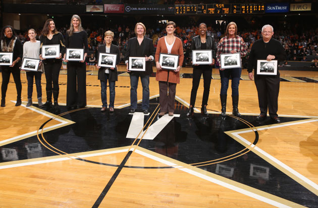 On Sunday, Feb. 4, Vanderbilt honored the university's 1992-93 women's basketball team and former head coach Jim Foster on the 25th anniversary of the team's record-breaking season. The squad remains the only Vanderbilt team—men’s or women’s—to reach a Final Four. (Vanderbilt University)