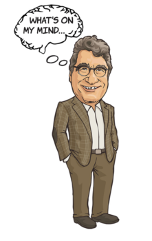 "What's On My Mind" illustration of Chancellor Nicholas S. Zeppos