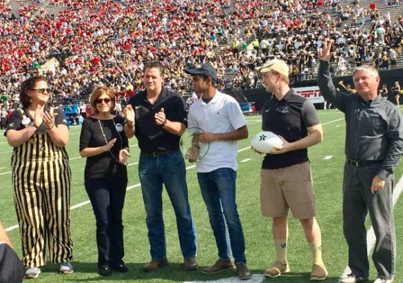 WilSkills celebrated its title of “Greenest Group on Campus” with on-field recognition during the Vanderbilt versus Western Kentucky home football game Nov. 4. (Vanderbilt University)