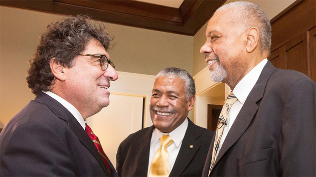 Chancellor Nicholas S. Zeppos, Godfrey Dillard and Perry Wallace (Vanderbilt University)