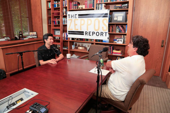 Professor Keivan Stassun (left) and Chancellor Nicholas S. Zeppos. (Pat Slattery/Vanderbilt)