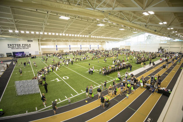 Vanderbilt hosted the annual Dore Jam fan event Saturday afternoon at the Vanderbilt Recreation and Wellness Center's Multipurpose Facility. The football and soccer teams were on hand to sign autographs and interact with fans, and this year 's event featured games for kids.