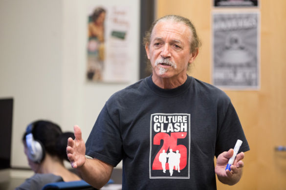 Students were mentored by Gustavo Vazquez, visiting media artist and scholar-in-residence and professor of film and digital media at the University of California, Santa Cruz. (Joe Howell/Vanderbilt)