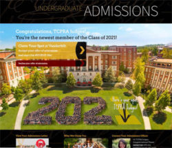The Vanderbilt Admissions webpage won a Gold award in the University-Related Web Page or Site category.