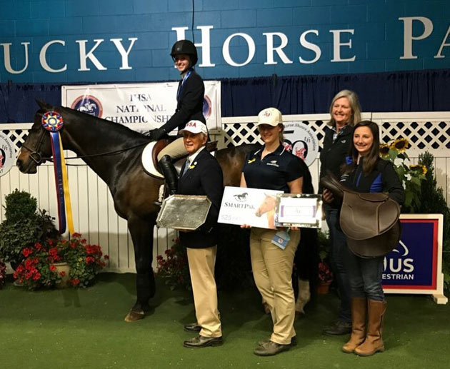 Caroline Biggs, a rising junior from Knoxville, Tennessee, won the 2017 National Championship for Individual Novice Flat at the Intercollegiate Horse Show Association competition in Lexington, Kentucky.