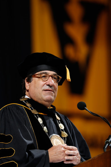 Chancellor Nicholas S. Zeppos addressed nearly 4,000 graduating students on May 12. (Vanderbilt University)