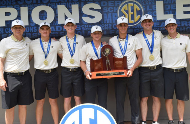 The Vanderbilt men's golf team claimed its first-ever SEC championship April 24.
