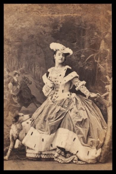 Carte-de-visite: Adelina Patti as Harriet in Friedrich von Flotow’s opera “Martha,” 1861