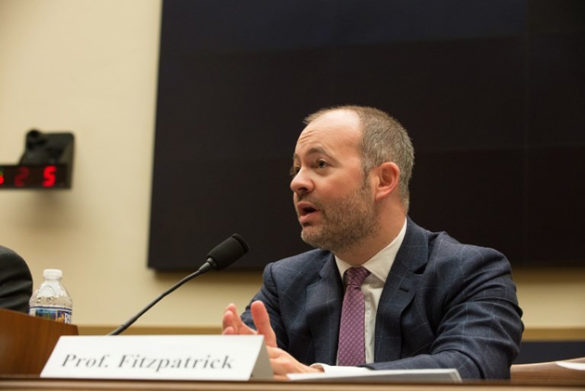 Brian Fitzpatrick testifies before the House Judiciary subcommittee on March 16, 2017. (Vanderbilt/Gediyon Kifle)