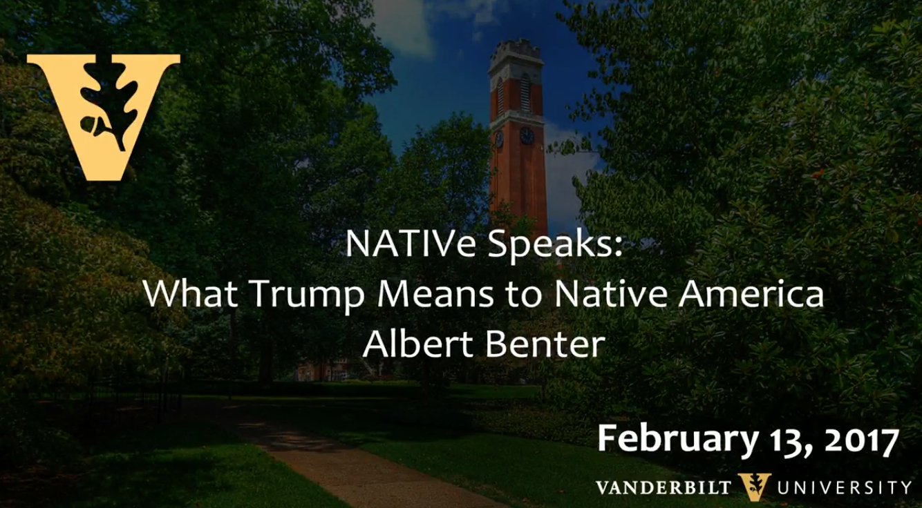What Trump Means to Native America: Lecture by a Native American Lawyer and Activist