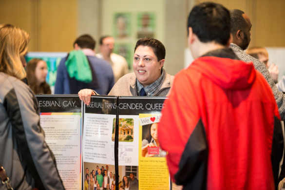 An information booth at the GO THERE campaign kickoff event Jan. 27. (Joe Howell/Vanderbilt)