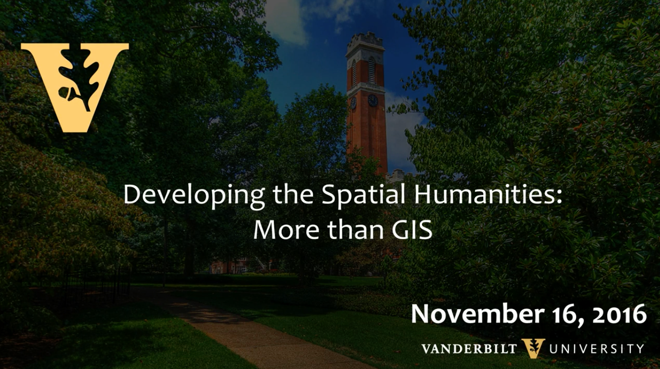 Developing the Spacial Humanities: More than GIS