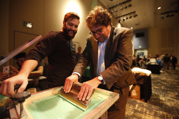 The Mega Stress Fest featured at variety of activities, including the opportunity to screen printing T-shirts. (Daniel Dubois/Vanderbilt)