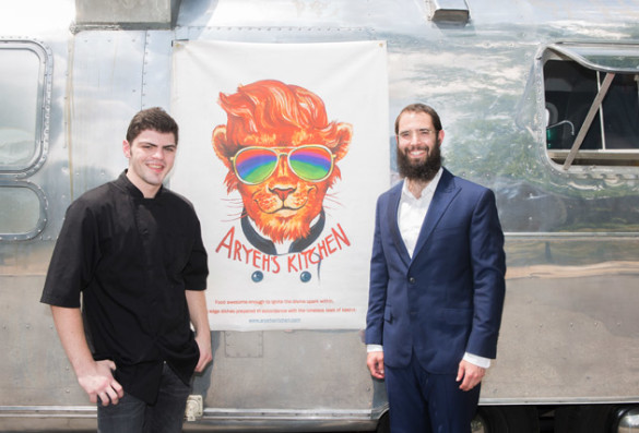 Vanderbilt student Zack Freeling (left) and Rabbi Shlomo Rothstein launched the first campus kosher food truck, Aryeh's Kitchen. (Vanderbilt University)