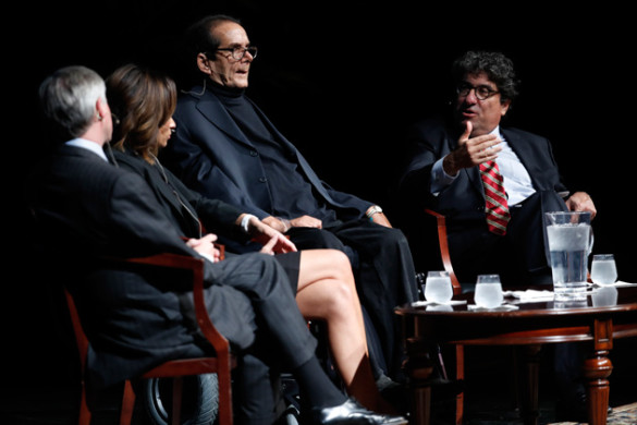 Chancellor Nicholas S. Zeppos hosted Nia-Malika Henderson, Charles Krauthammer and Distinguished Visiting Professor Jon Meacham Nov. 15 to discuss the 2016 presidential race and their expectations for a Trump presidency. (John Russell/Vanderbilt)