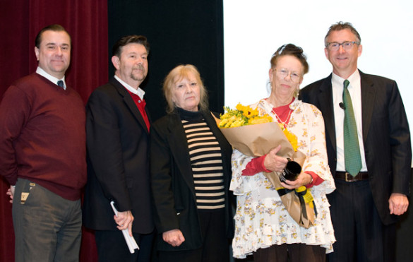 L-r: VUIT's Ronnie McDowell, Cliff Wilson Myrna Watson-Weinzetl, Anne Dement and John Lutz, vice chancellor for information technology.