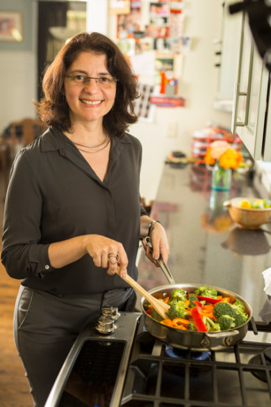 Suzana Herculano-Houzel was photographed in the kitchen of Diana Duren. (Daniel Dubois/Vanderbilt)