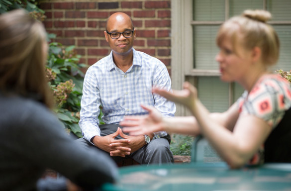 Duane Watson was photographed on the Peabody College campus. (John Russell/Vanderbilt)