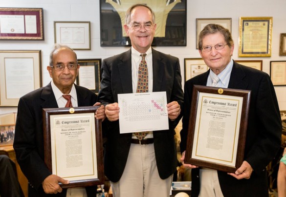 L-r: A.V. Ramayya, Rep. Jim Cooper and Joseph Hamilton. (Joe Howell / Vanderbilt)