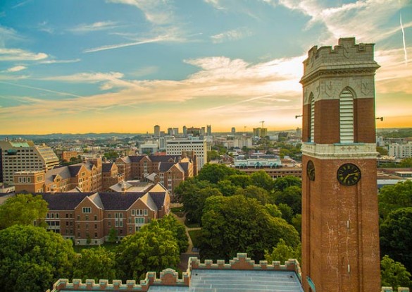 Vanderbilt University Kirkland Tower aerial photograph