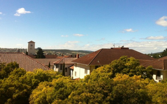 View from the library of Rhodes University in Grahamstown, South Africa.