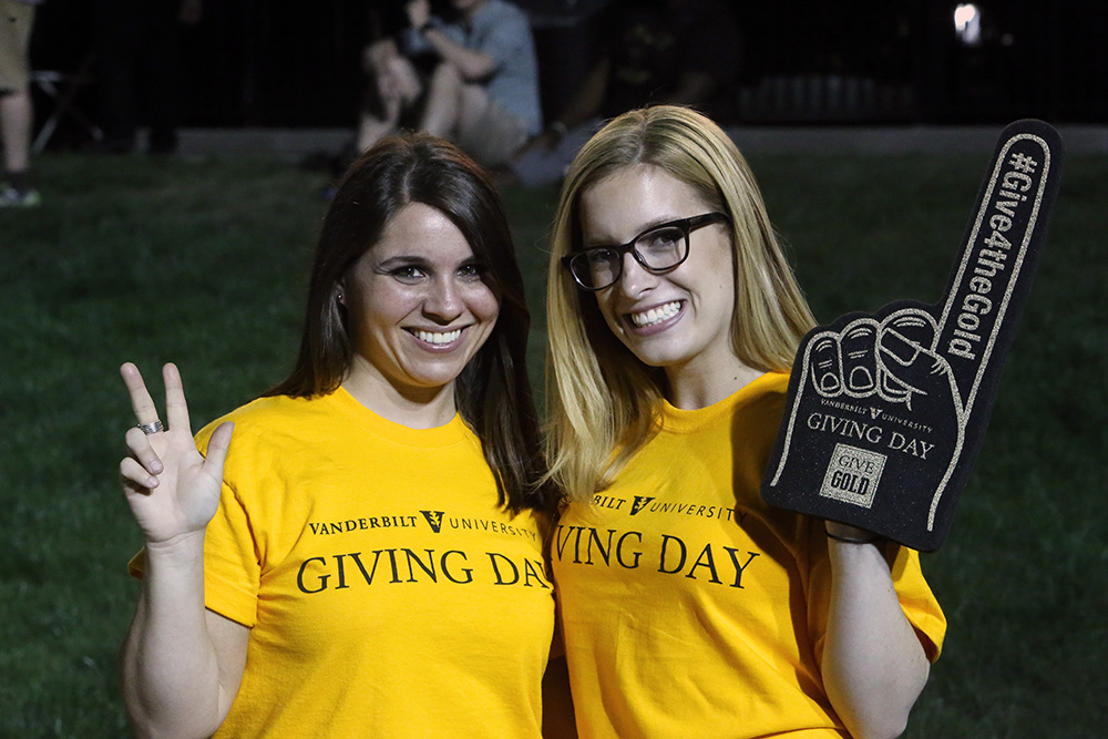 Students celebrating Giving Day