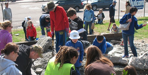 kids excavating