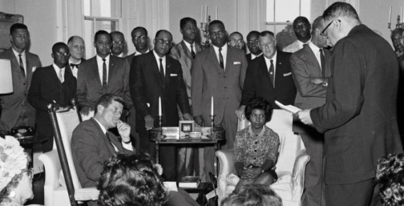 JFK meets NAACP members in the White House