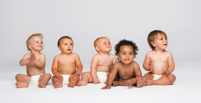 lots of multicultural babies