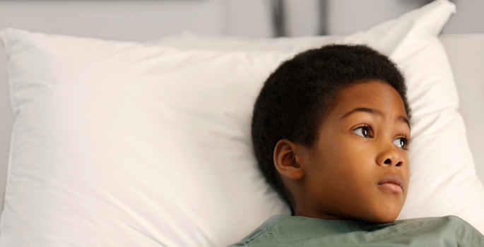hospitalized African American child