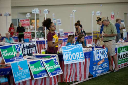 candidates at tables