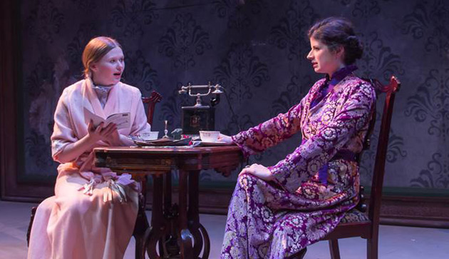 L-r: Stephanie Carlson, a sophomore in the College of Arts and Science, and Courtney Mitchell, a third-year law student, will appear in Tennessee Williams’ “Something Unspoken” at Vanderbilt University Theatre. (Phillip Franck/Vanderbilt)
