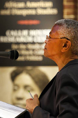 Mary Frances Berry delivered the Callie House Research Center’s inaugural lecture. (Steve Green/Vanderbilt)