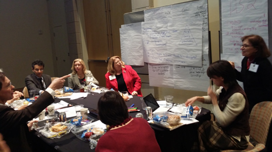 Faculty from across the university participated in a retreat Feb. 3 to develop a roadmap for the Academic Strategic Plan. (Sally Parker/Vanderbilt)