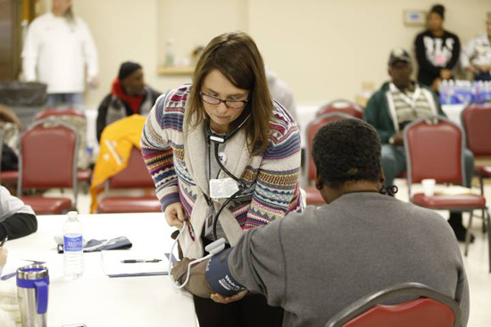 Veterans were able to get medical and dental checkups at the Operation Stand Down event Nov. 19. (Vanderbilt University)