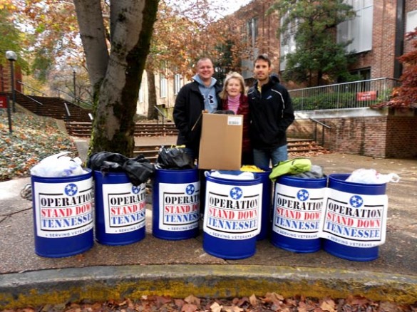 L-r: Tom Haydon, second-year MBA student; Donna Pavlick, assistant dean for academic life, Vanderbilt Law School; and Andrew Herzog, Law School Class of 2016.