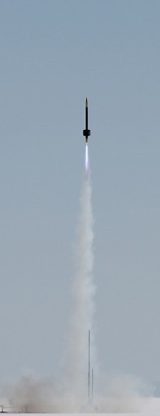 Rocket in flight