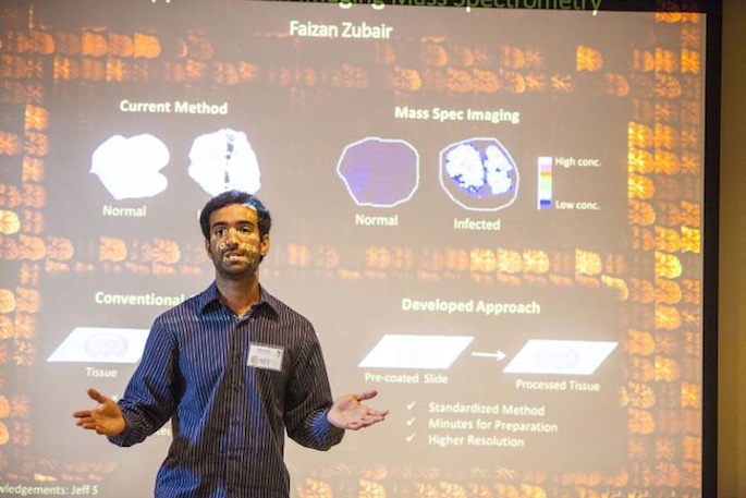 Faisan Zubair giving presentation