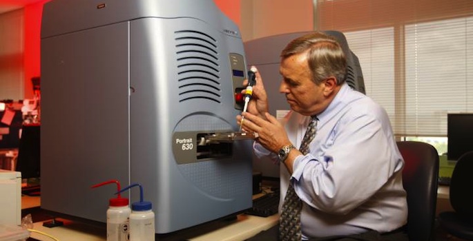 Richard Caprioli and mass spectrometer