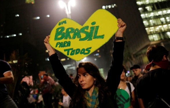 Protestors in Brazil