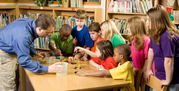 Elementary school science classroom