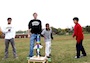 After the competition was over, the middle schoolers got to launch their rockets themselves.