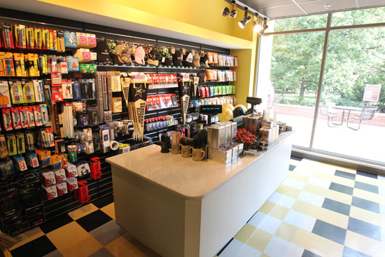 The relocated campus store at Rand Hall. (Steve Green/Vanderbilt)