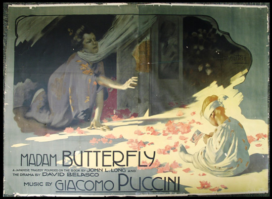 Adolfo Hohenstein, "Madam Butterfly," c. 1906. (Color lithograph, Francis Robinson Collection, Vanderbilt University Special Collections)