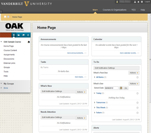 A new version of OAK, Vanderbilt’s course management system, will launch Aug. 12. (Vanderbilt University)