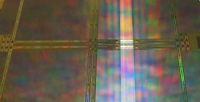 Silicon wafer with radiation damage